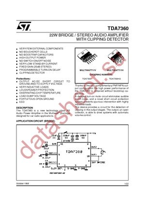 TDA7360 datasheet u0441u043au0430u0447u0430u0442u044c u0434u0430u0442u0430u0448u0438u0442.