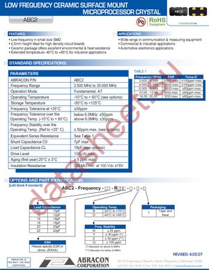 ABC2-11.0592MHZ-4-T datasheet  