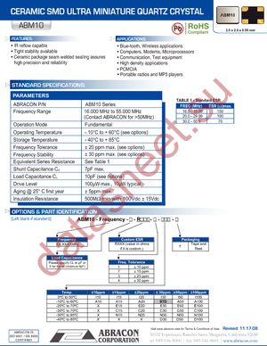 ABM10-26.000MHZ-7-A15-T datasheet  