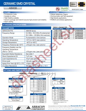 ABM3B-19.200MHZ-10-1-U-T datasheet  