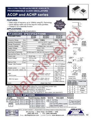 ACHP-10.000MHZ-L datasheet  