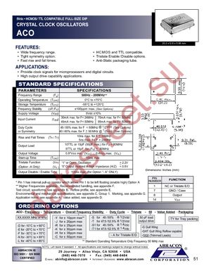 ACO-110.000MHZ-EC-G datasheet  