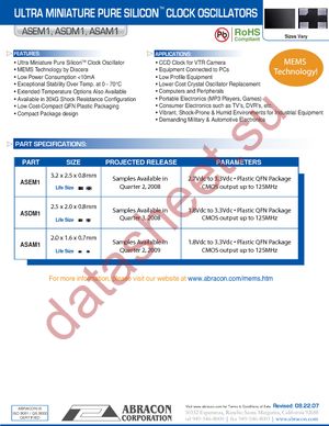 ASEM1-33.000MHZ-LC-T datasheet  