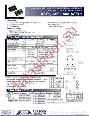 ASFL1-100.000MHZ-E-K datasheet  