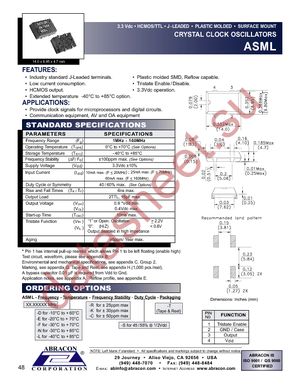 ASML-1.000MHZ-T datasheet  