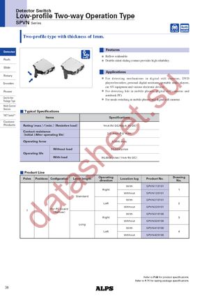 SPVN110101 datasheet  