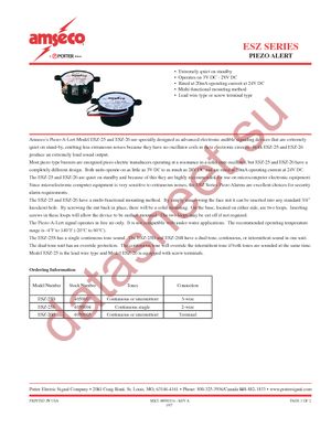 ESZ-25B-5-250B datasheet  