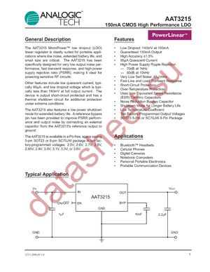 AAT3215IGV-3.0-T1 datasheet  