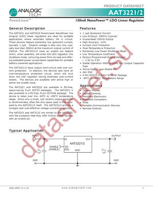 AAT3221IGV-3.0-T1 datasheet  