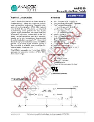 AAT4610AIJS-1-T1 datasheet  