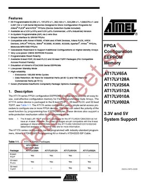 AT17LV002A-10CU datasheet  