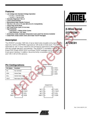 AT24C01-10SI-2.7 datasheet  