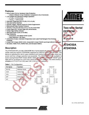 AT24C02A-10PC-2.7 datasheet  