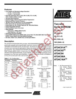 AT24C08-10TI-2.5 datasheet  