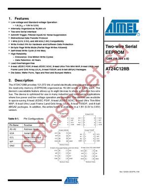 AT24C128BY6-YH-T datasheet  