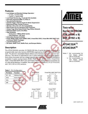 AT24C32AN-10SI-2.7 datasheet  