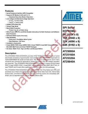 AT25320A-10PU-1.8 datasheet  