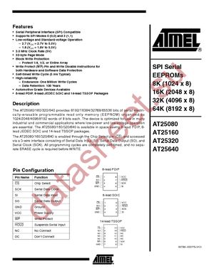 AT25320N-10SC datasheet  