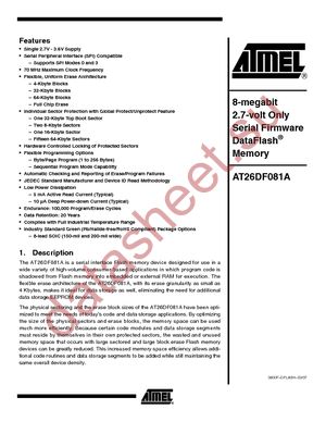 AT26DF081A-SU datasheet  