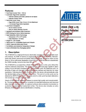 AT28C256-15SU datasheet  