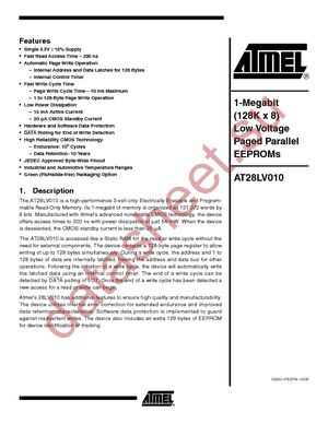 AT28LV256-20JC datasheet  