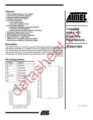 AT29LV1024-15TC datasheet  