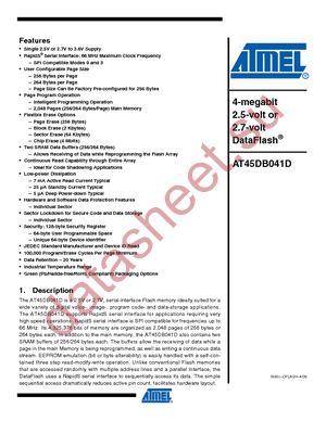 AT45DB041D-MU-2.5 datasheet  