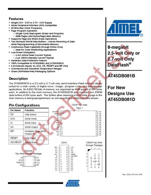 AT45DB081B-CNC datasheet  