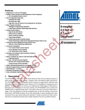 AT45DB081D-SSU datasheet  