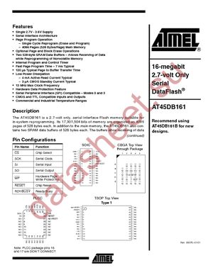 AT45DB161-CNC datasheet  