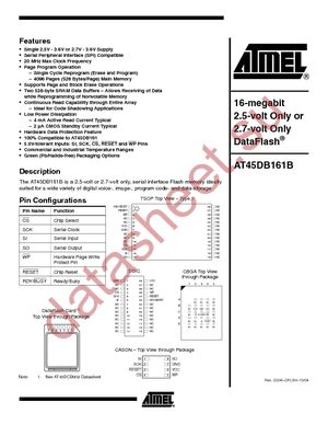 AT45DB161B-CNC datasheet  