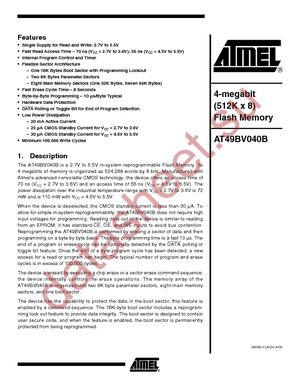 AT49BV040B-TU datasheet  