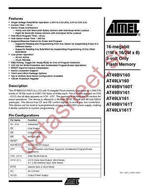 AT49BV161T-90TI datasheet  