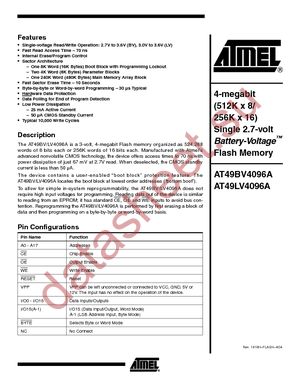 AT49BV4096A-90TC datasheet  