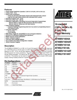 AT49LV1614AT-70TI datasheet  