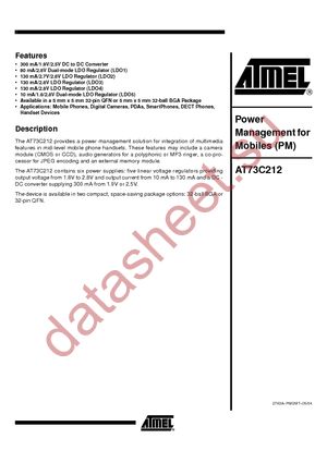 AT73C212-CI datasheet  