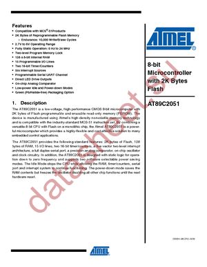 AT89C2051-24SC datasheet  