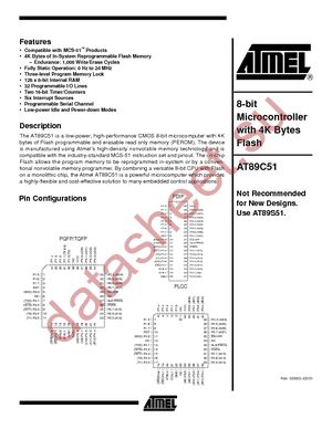 AT89C51-12JC datasheet  