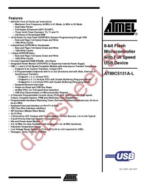 AT89C5131A-S3SUL datasheet  