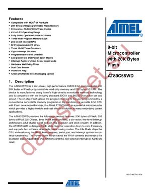 AT89C55WD-24AU datasheet  