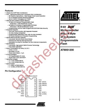 AT90S1200-4PC datasheet  