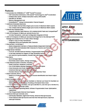 AT91SAM9260B-CFU datasheet  