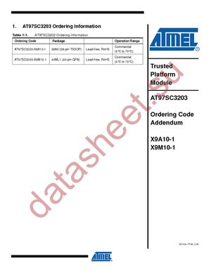 AT97SC3203-X9M10-1 datasheet  