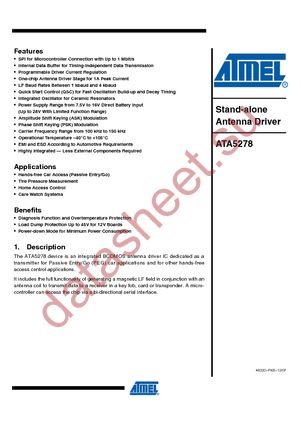 ATA5278-PKQI datasheet  