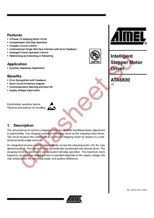 ATA6830-PKHW datasheet  