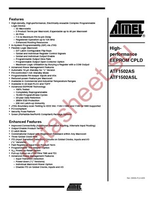 ATF1502AS-10JU44 datasheet  