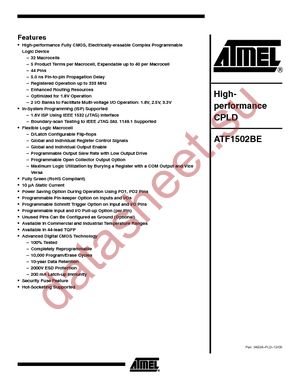 ATF1502BE-5AX44 datasheet  