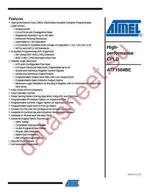 ATF1504BE-5AX100 datasheet  