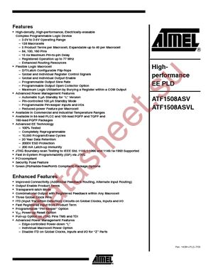 ATF1508ASV-15AU100 datasheet  