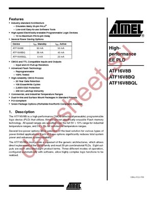 ATF16V8B-10SC datasheet  
